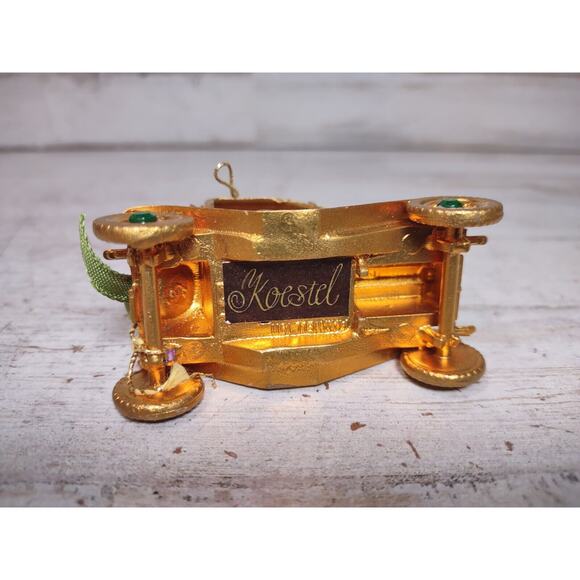 Vintage Koestel 1911 Maxwell Classic Car Gold Green Velvet Christmas Ornament - Picture 6 of 8
